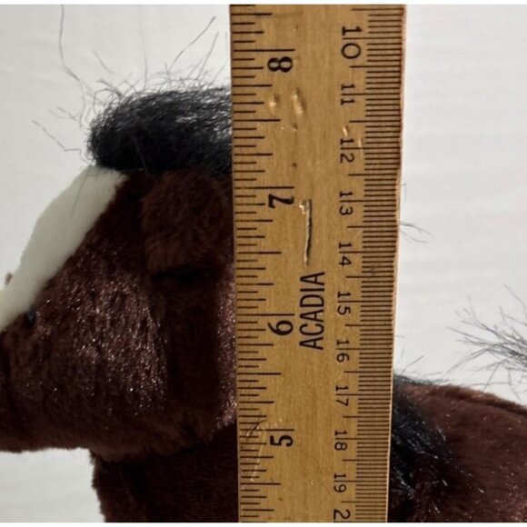 Ganz Lil Kinz Clydesdale Plush Brown & White Pony Black Mane & Tail 7.5" Tall - Picture 9 of 12